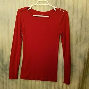 Gap red long-sleeved small top